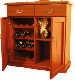 Custom made wooden wine cabinet