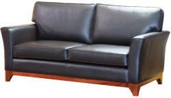 Classic leather sofa custom built