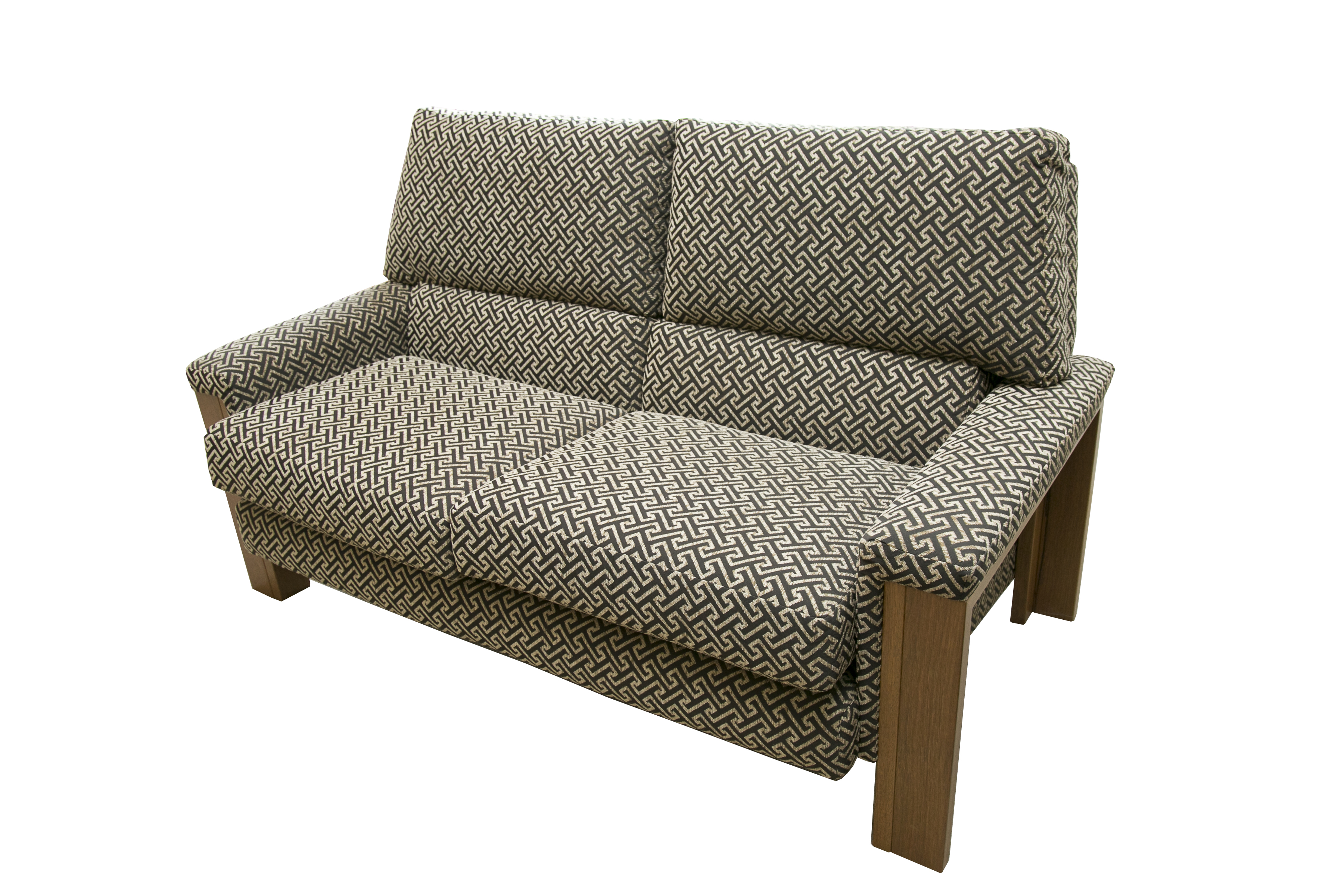 604-1937 (2) Custom Sofa with Patterned Fabric in Perth