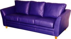 Custom designed purple three seat sofa