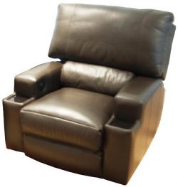 Custom designed leather recliner chair