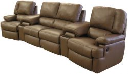 Custom made leather recliner sofas