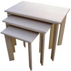 Bespoke set of three nesting tables