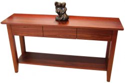 Custom built jarrah hall table