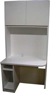 Custom designed office desk and storage