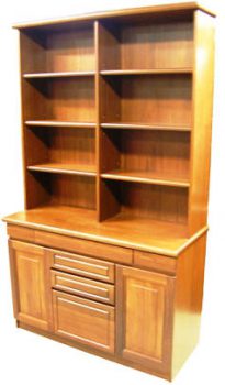 Custom designed office book shelf and storage