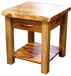 Custom crafted marri bedside table