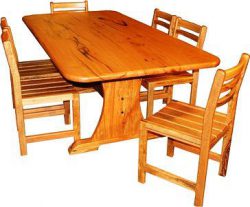 Custom crafted pine dining setting