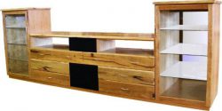 Custom theatre cabinet in wood