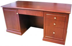 Custom designed twin pedestal office desk